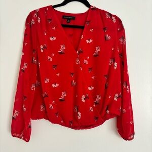 Banana Republic Floral Wrap Blouse